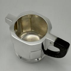 Art Deco Period Sterling Silver Five Piece Tea Coffee Service Belgium circa 1930 - 4422448