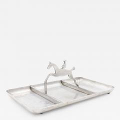 Art Deco Pewter Horse Ashtray - 4247417