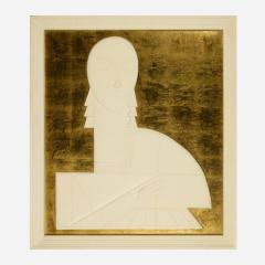 Art Deco Plaster Relief Portrait of a Woman - 4485285