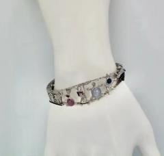 Art Deco Platinum Charms on Bracelet - 3455112