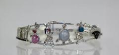 Art Deco Platinum Charms on Bracelet - 3455113