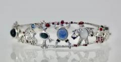 Art Deco Platinum Charms on Bracelet - 3455119