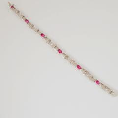 Art Deco Platinum Diamond and Ruby Bracelet - 222916