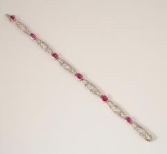 Art Deco Platinum Diamond and Ruby Bracelet - 222917