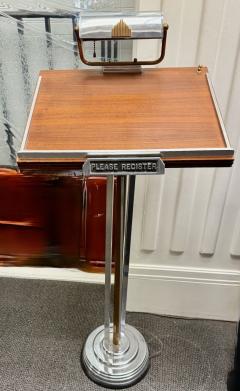 Art Deco Podium Machine Age Hostess Stand or Register Stand circa 1930s - 4320643