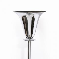 Art Deco Polished Chrome Torchiere signed Marbro - 4142204