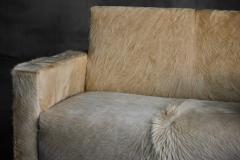 Art Deco Pony Hide Two Seater Sofa France 1930s - 4758644