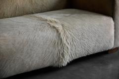 Art Deco Pony Hide Two Seater Sofa France 1930s - 4758645