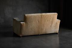 Art Deco Pony Hide Two Seater Sofa France 1930s - 4758674