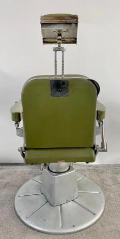 Art Deco Presidential Hydraulic Koken Barber Chair in Green Leather - 2882660