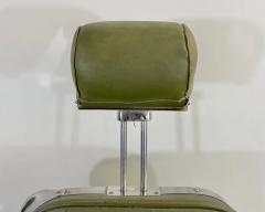 Art Deco Presidential Hydraulic Koken Barber Chair in Green Leather - 2882661