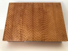 Art Deco Python Sandalwood Cigar jewelry box - 1605607