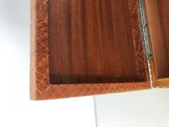 Art Deco Python Sandalwood Cigar jewelry box - 1605608