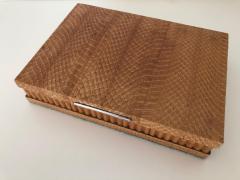 Art Deco Python Sandalwood Cigar jewelry box - 1605643