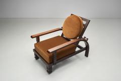 Art Deco Reclining Lounge Chair with Footstool Europe 1930s - 4398918