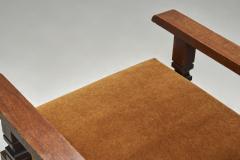 Art Deco Reclining Lounge Chair with Footstool Europe 1930s - 4398919