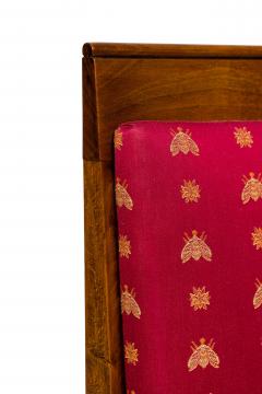 Art Deco Red Upholstered Seat and High Back Dining Chairs - 4664471