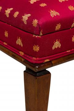 Art Deco Red Upholstered Seat and High Back Dining Chairs - 4664473