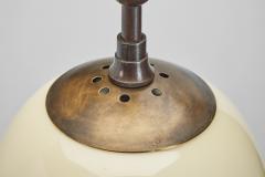 Art Deco Round Opal Glass Wall Light Denmark ca 1930s - 4746994