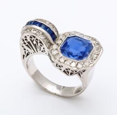Art Deco Sapphire and Diamond Ring - 744296