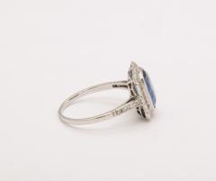 Art Deco Sapphire and Diamond White Gold Ring - 3154018