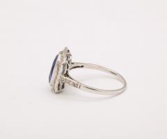 Art Deco Sapphire and Diamond White Gold Ring - 3154019
