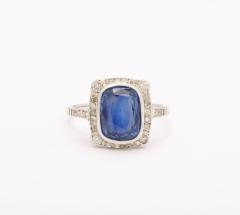 Art Deco Sapphire and Diamond White Gold Ring - 3154021