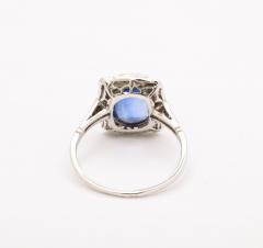 Art Deco Sapphire and Diamond White Gold Ring - 3154023