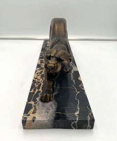 Art Deco Sculpture of a Panther Bronze Cast Marble France circa 1930 - 2516167