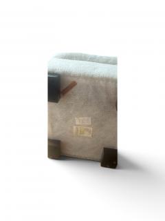 Art Deco Shearling Club Chair and Ottoman 1980s - 4761444