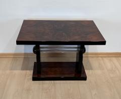 Art Deco Side Table Walnut Veneer Chrome France circa 1930 - 2989326