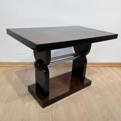 Art Deco Side Table Walnut Veneer Chrome France circa 1930 - 2989333