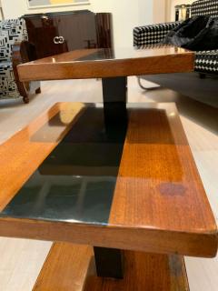 Art Deco Side Tables Walnut Veneer and Black Polish France circa 1930 - 1730255