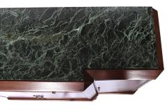 Art Deco Sideboard Buffet Walnut and Amboyna Wood Marble Top - 3429341