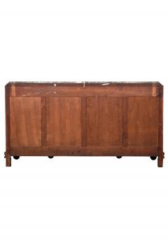 Art Deco Sideboard Buffet Walnut and Amboyna Wood Marble Top - 3429349