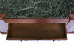 Art Deco Sideboard Buffet Walnut and Amboyna Wood Marble Top - 3429351