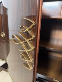 Art Deco Sideboard Macassar Ebony and Brass Paris circa 1930 - 3947723