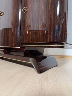 Art Deco Sideboard Macassar Ebony and Brass Paris circa 1930 - 3947726