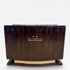 Art Deco Sideboard Macassar Marble Chrome France circa 1930 - 4455552