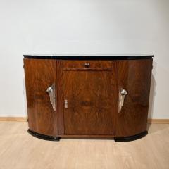 Art Deco Sideboard Walnut Veneer Nickel France circa 1930 - 3481002