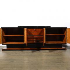 Art Deco Sideboard in Bookmatched Burled Amboyna Wood Mahogany Walnut Base - 3600168