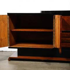 Art Deco Sideboard in Bookmatched Burled Amboyna Wood Mahogany Walnut Base - 3600175