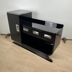 Art Deco Sideboard with Dry Bar Black Lacquer France circa 1930 - 3913739