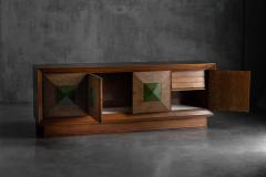 Art Deco Sideboard with Pyramid Inlay Doors France 1930s - 4549618