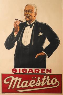 Art Deco Sigaren Maestro Poster Cigars - 4623390