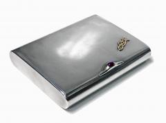 Art Deco Silver Cigarette Case Box Estonia C 1925  - 1435729