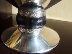 Art Deco Silver Compote with Ebony Detail - 384223