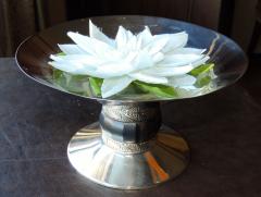 Art Deco Silver Compote with Ebony Detail - 384224