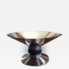 Art Deco Silver Compote with Ebony Detail - 384893