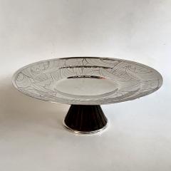 Art Deco Silver Plated Pedestal Bowl - 3346287